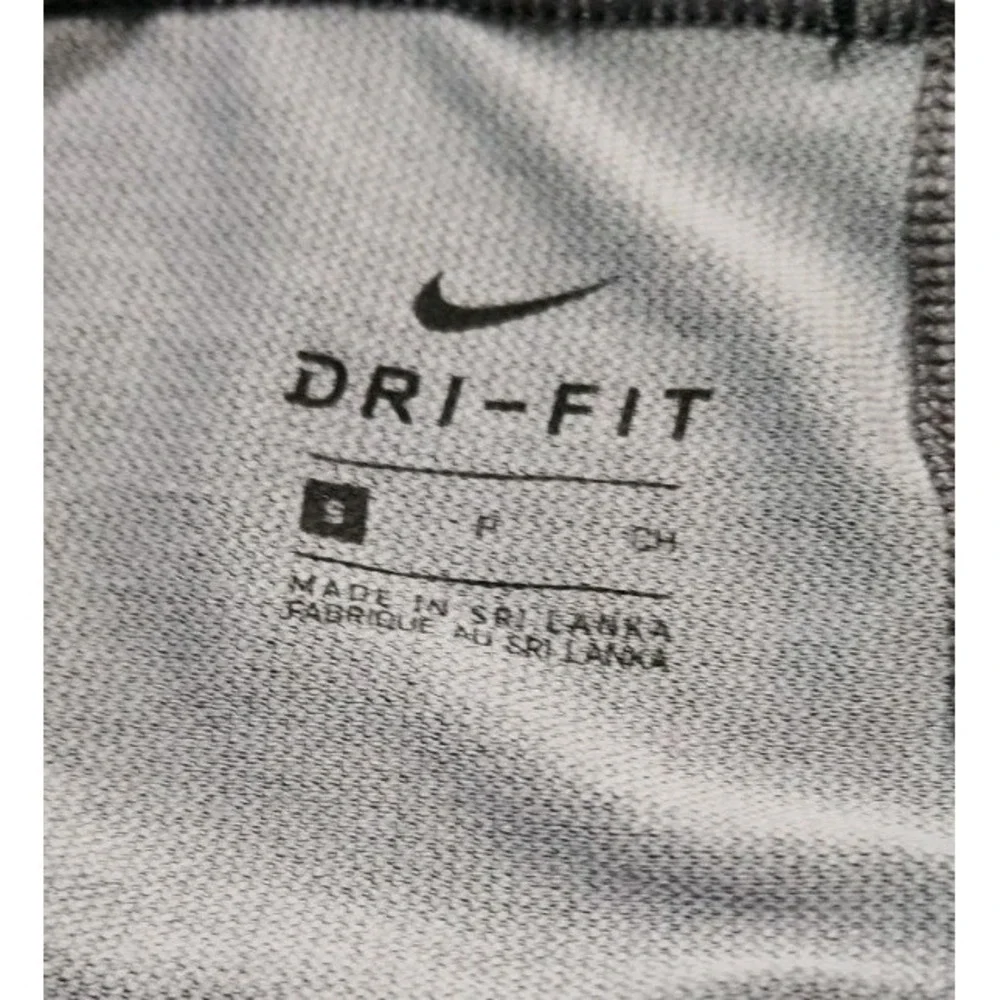 NIKE Pro Dri-FIT Mid-Rise‎ Leggings Gray With Gold Logo Women Size Small